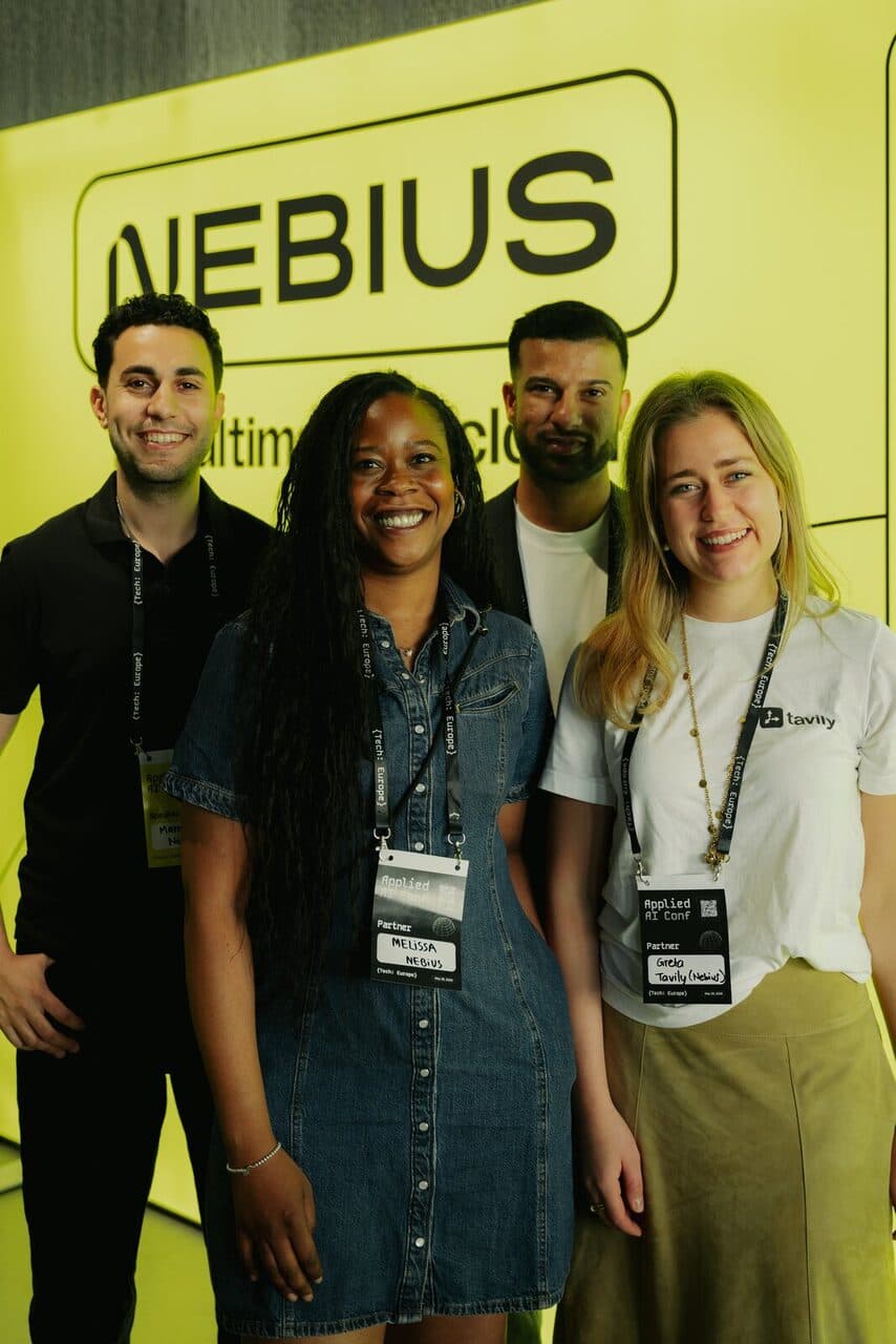 Partners at the Nebius booth at Applied AI Conf 2026