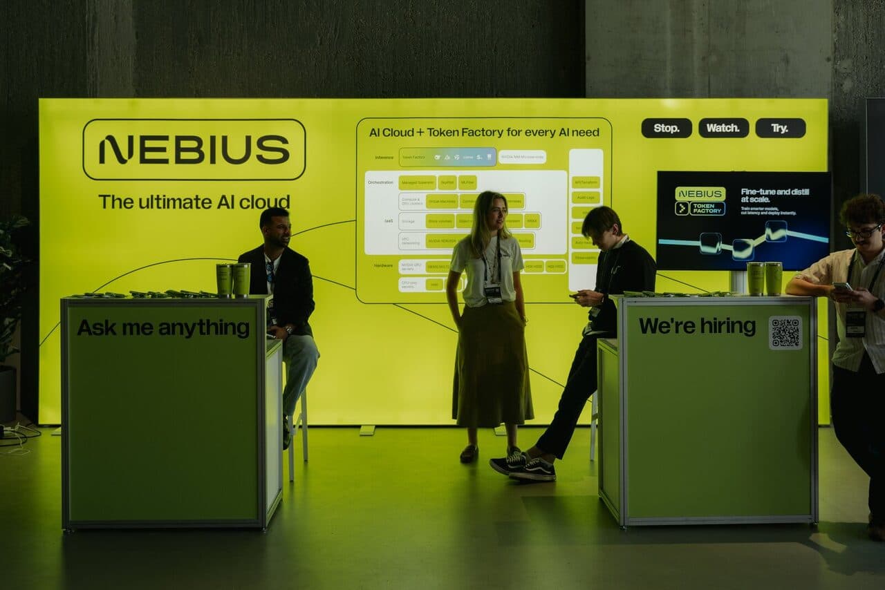 The Nebius booth at Applied AI Conf 2026